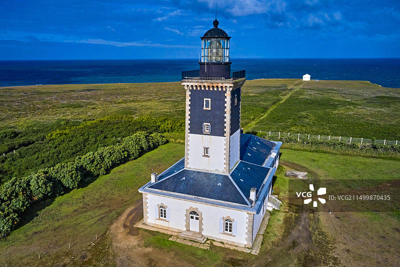 法国莫尔比昂格鲁瓦岛 Pen Men 灯塔图片素材