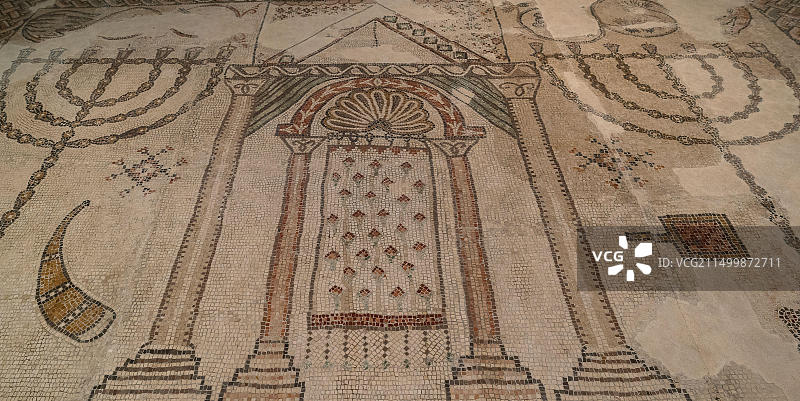 以色列博物馆的地面艺术品细节图片素材
