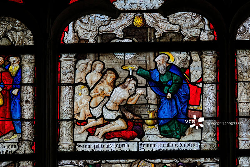 法国谢尔省布尔日圣艾蒂安大教堂，联合国教科文组织世界遗产图片素材