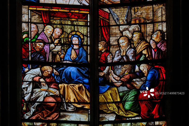 法国谢尔省布尔日圣艾蒂安大教堂，联合国教科文组织世界遗产图片素材