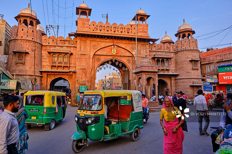 印度拉贾斯坦邦比卡内尔：科特门图片素材