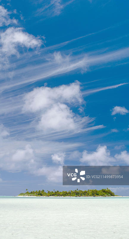 库克群岛艾图塔基泻湖海滩风光图片素材