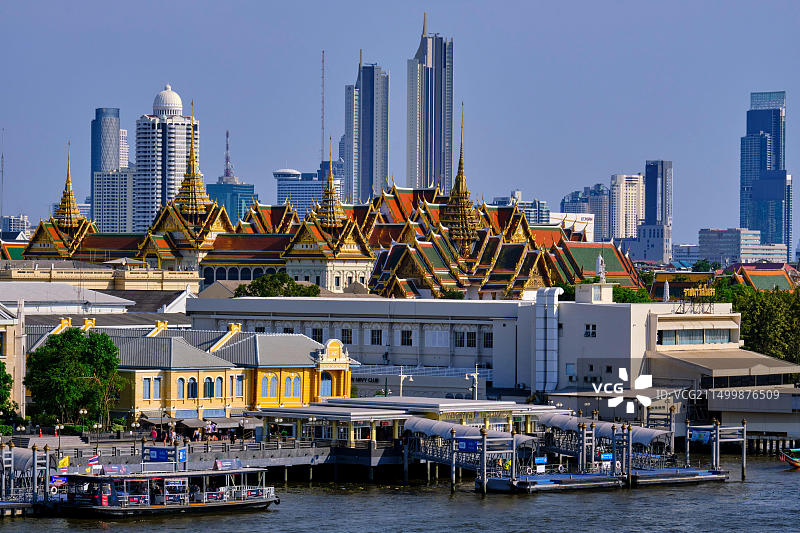 泰国曼谷皇宫和湄南河图片素材