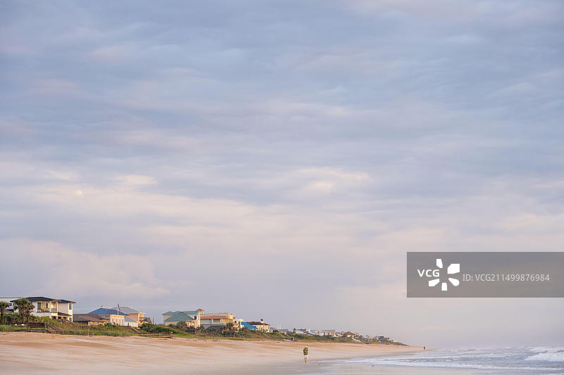 佛罗里达州庞特韦德拉海滩日出漫步（美国）图片素材