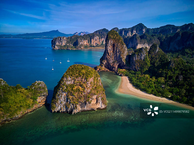 泰国甲米府莱利海滩图片素材