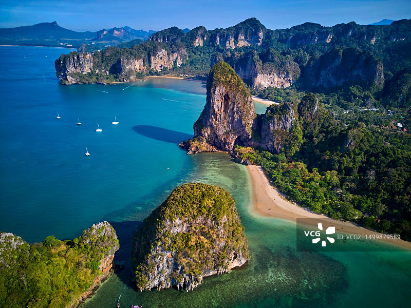 泰国甲米府莱利海滩图片素材