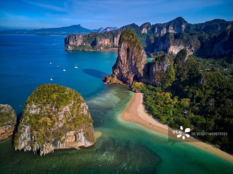 泰国甲米府莱利海滩图片素材