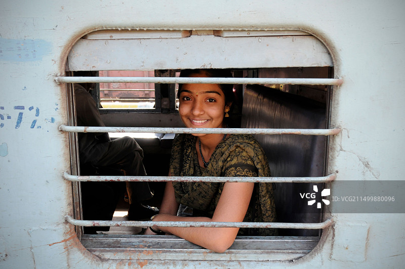 印度火车旅行图片素材