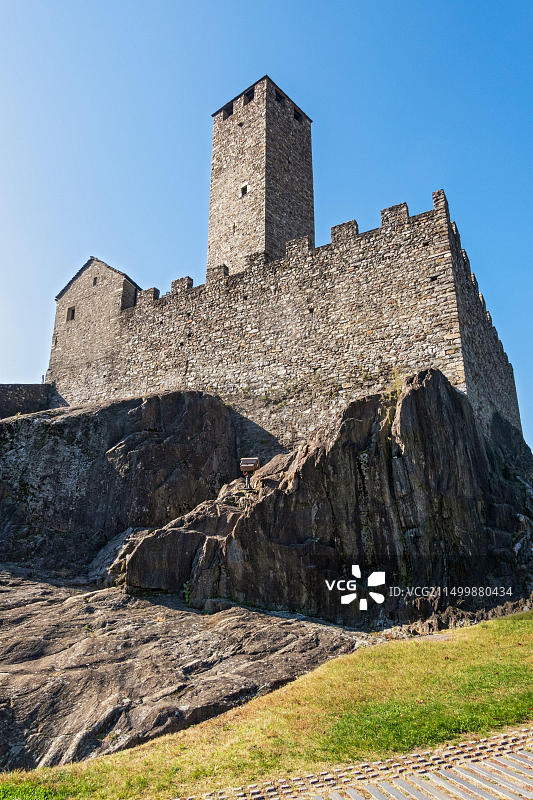 瑞士提契诺州贝林佐纳卡斯特尔格朗德城堡图片素材
