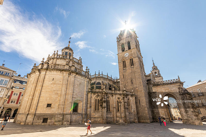 西班牙卢戈圣玛丽亚大教堂图片素材