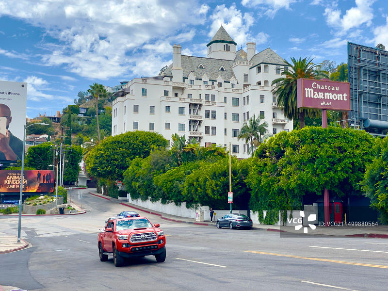 马尔蒙城堡，酒店，日落大道，西好莱坞，洛杉矶，加利福尼亚州图片素材