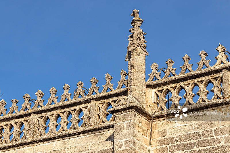 西班牙塞维利亚，圣玛丽主教座堂哥特式屋顶细节图片素材