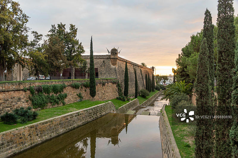 西班牙帕尔马：圣佩雷堡垒的城墙图片素材