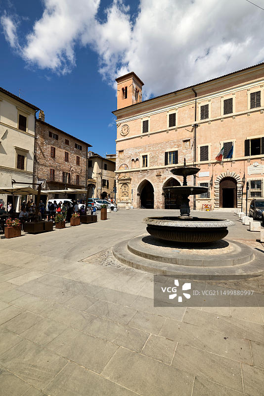 意大利翁布里亚斯佩洛共和国广场图片素材