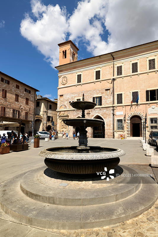 意大利翁布里亚斯佩洛共和国广场图片素材
