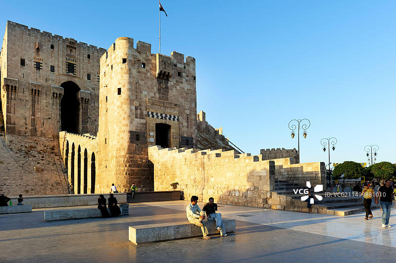 叙利亚阿勒颇古城堡图片素材