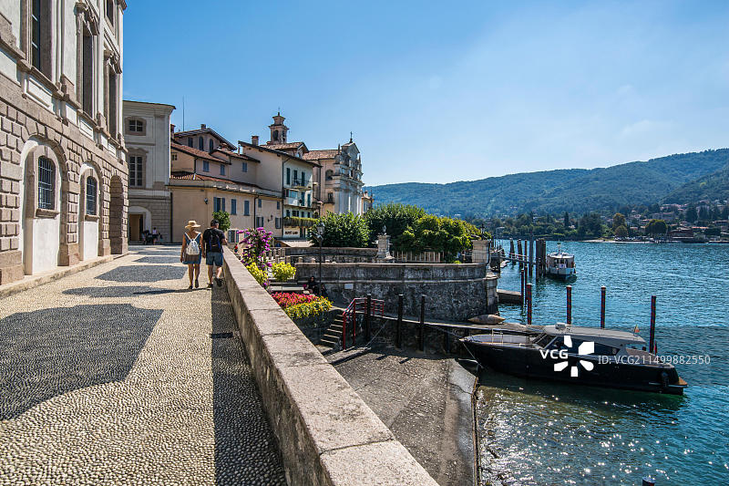 意大利马焦雷湖博罗梅安群岛贝拉岛建筑景观图片素材