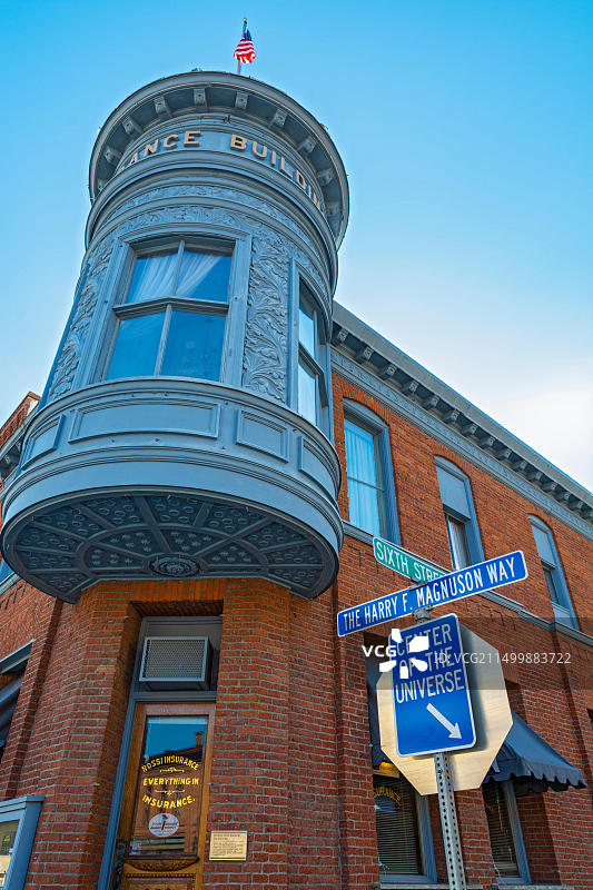 爱达荷州华莱士历史名镇：罗西大厦图片素材