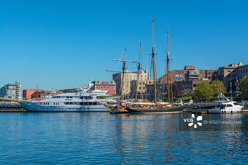 加拿大不列颠哥伦比亚省维多利亚内港图片素材