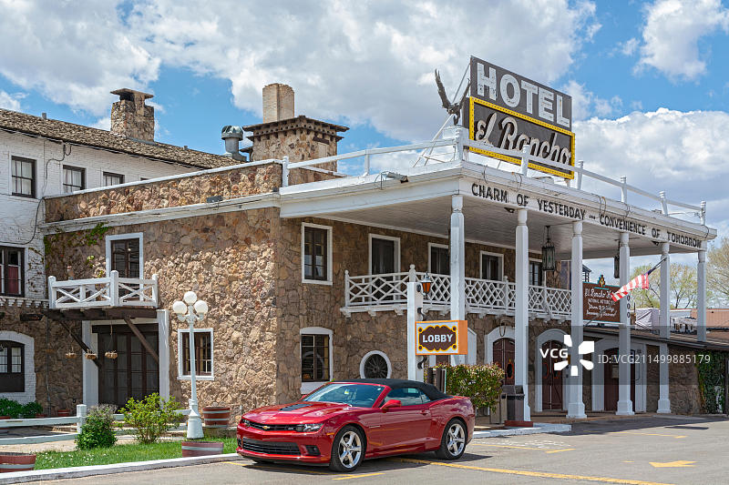 新墨西哥州 66 号公路盖洛普 El Rancho 酒店，竣工于 1937 年图片素材