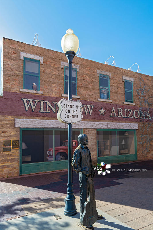 亚利桑那州66号公路温斯洛街角的公园图片素材