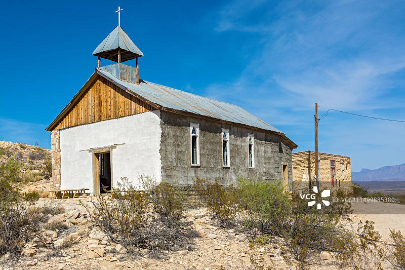 得克萨斯州布鲁斯特县特林瓜的圣阿格尼斯教堂图片素材