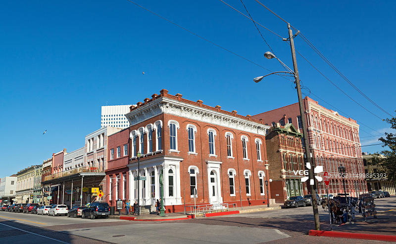 得克萨斯州加尔维斯顿海滨历史街区图片素材