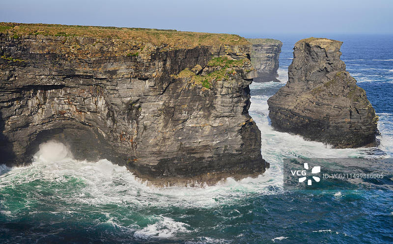 爱尔兰克莱尔郡，基尔基附近壮丽悬崖景色图片素材