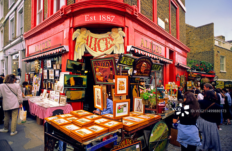 伦敦诺丁山古董店Alice图片素材