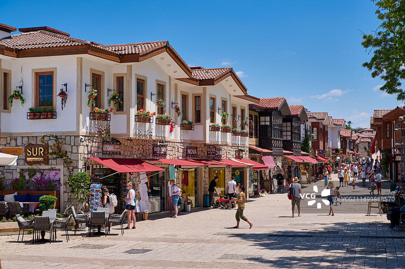 土耳其安塔利亚锡德老城区翻新建筑图片素材