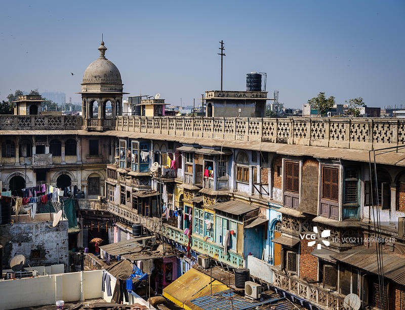 印度新德里Gadodia香料市场内景图片素材