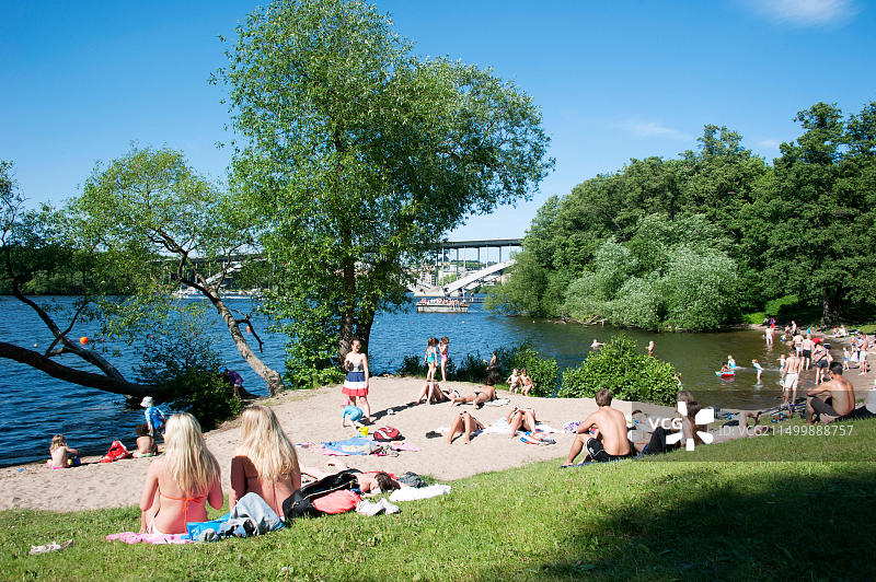 朗霍尔门海滩风光图片素材