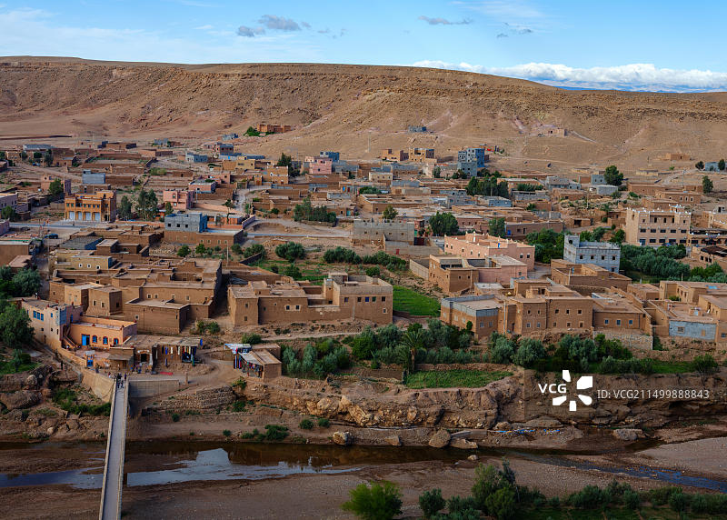 阿伊特·本·哈杜全景，摩洛哥 - 约2017年4月图片素材