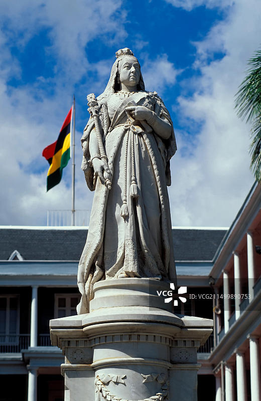 毛里求斯路易港维多利亚女王纪念碑政府大楼图片素材