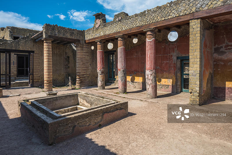 赫库兰尼姆古罗马小镇遗址图片素材