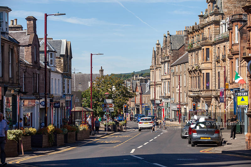 苏格兰克里夫的商业街图片素材
