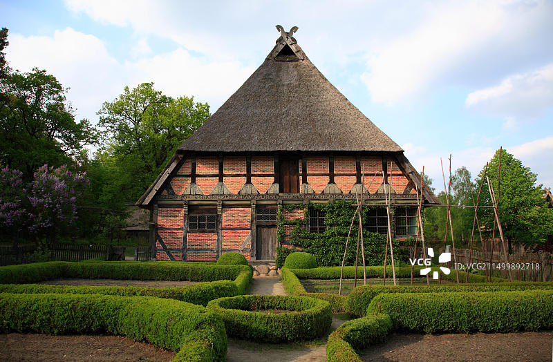 带框房屋，于尔岑附近的霍斯林根博物馆图片素材