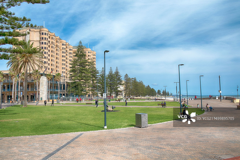 格雷尔，阿德莱德。南澳大利亚最受欢迎的海滨娱乐区图片素材
