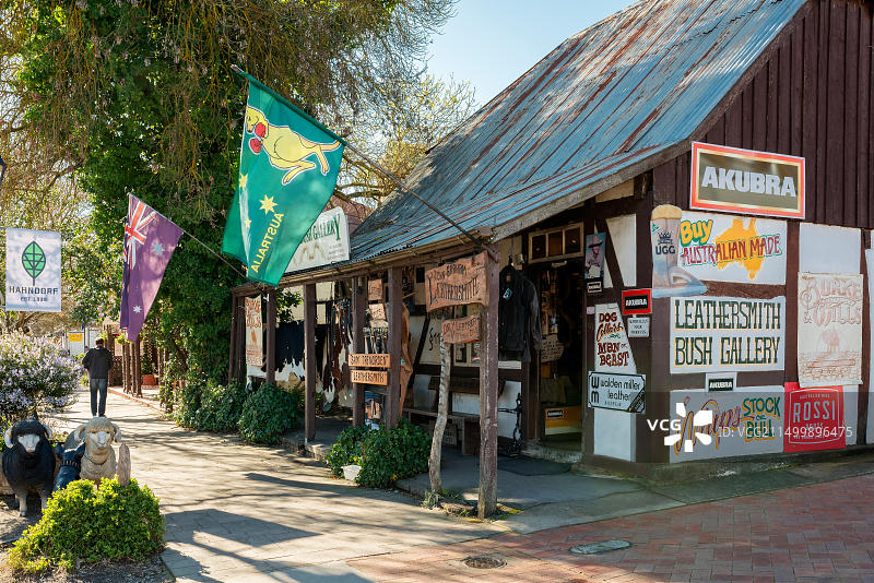 南澳大利亚阿德莱德山汉多夫的纪念品商店图片素材
