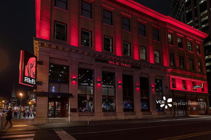 布莱克·谢尔顿的Ole Red餐厅，田纳西州纳什维尔图片素材
