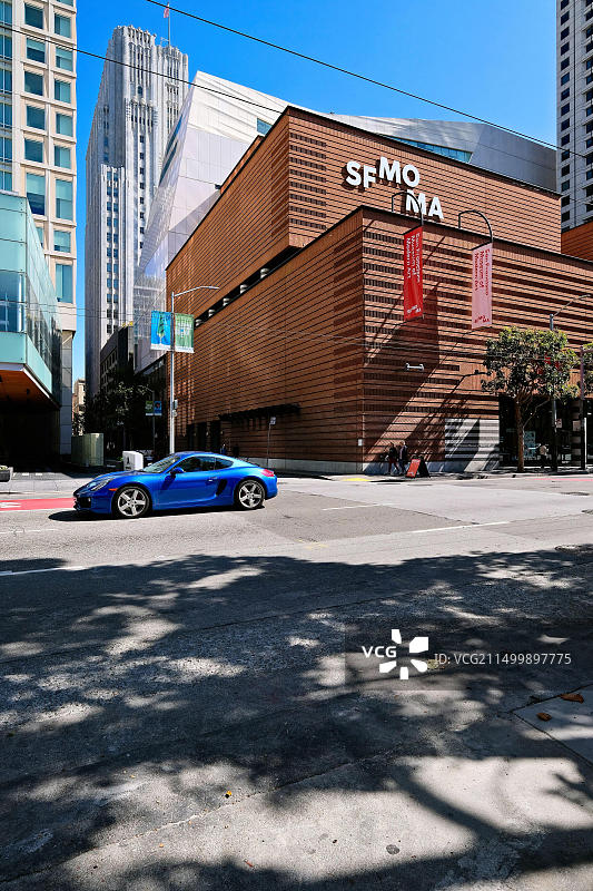 旧金山现代艺术博物馆，位于美国加利福尼亚州旧金山第三街图片素材