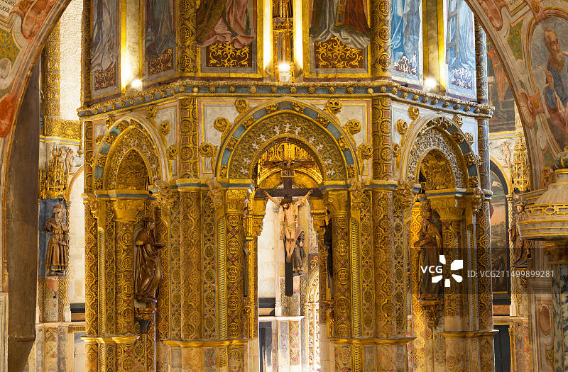 葡萄牙托马尔基督会院的十字架图片素材