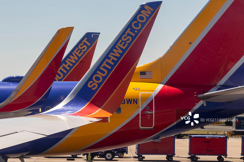 亚特兰大机场西南航空飞机图片素材