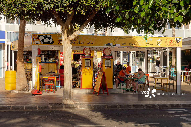 卡门港，兰萨罗特岛，加那利群岛，西班牙图片素材