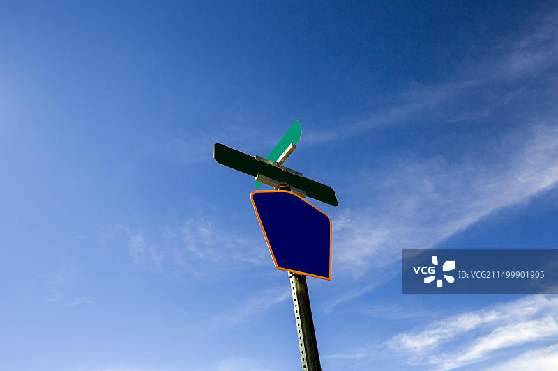 怀俄明州空白路标图片素材