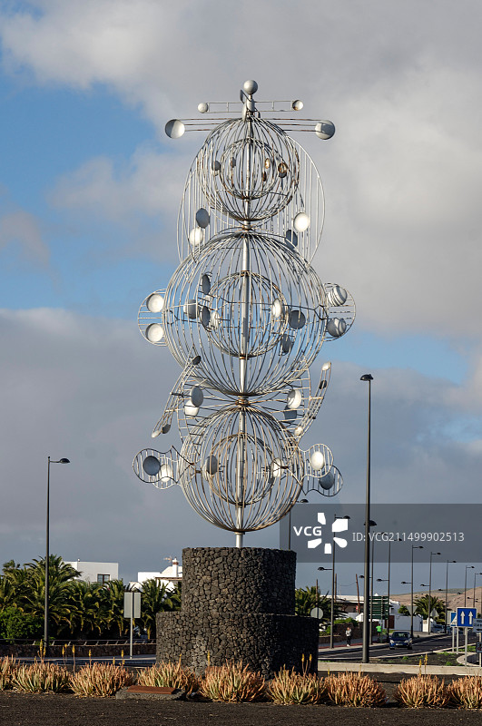 艺术家塞萨尔·曼里克创作的风之雕塑,西班牙兰萨罗特岛,加那利群岛图片素材