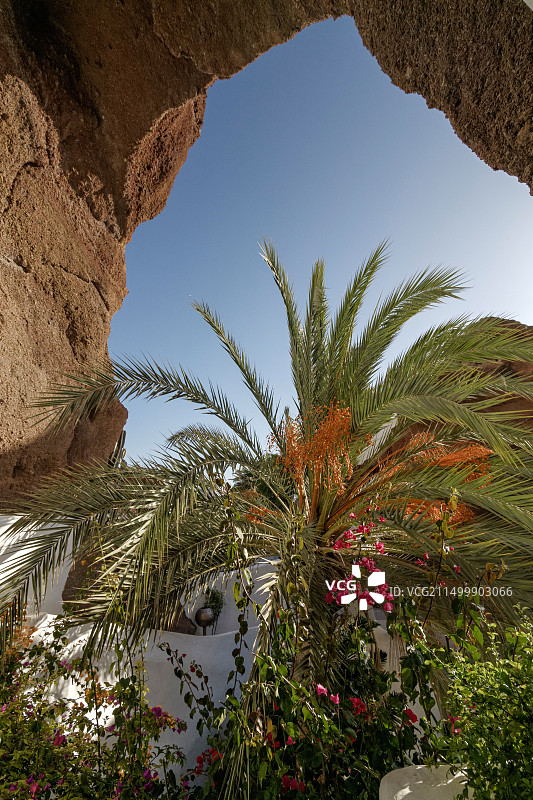 奥马尔·谢里夫之家,拉戈马尔,塞萨尔·曼里克建筑,游泳池,西班牙兰萨罗特岛图片素材