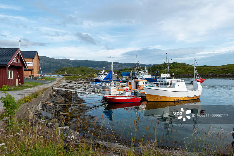 挪威莱卡岛港口图片素材