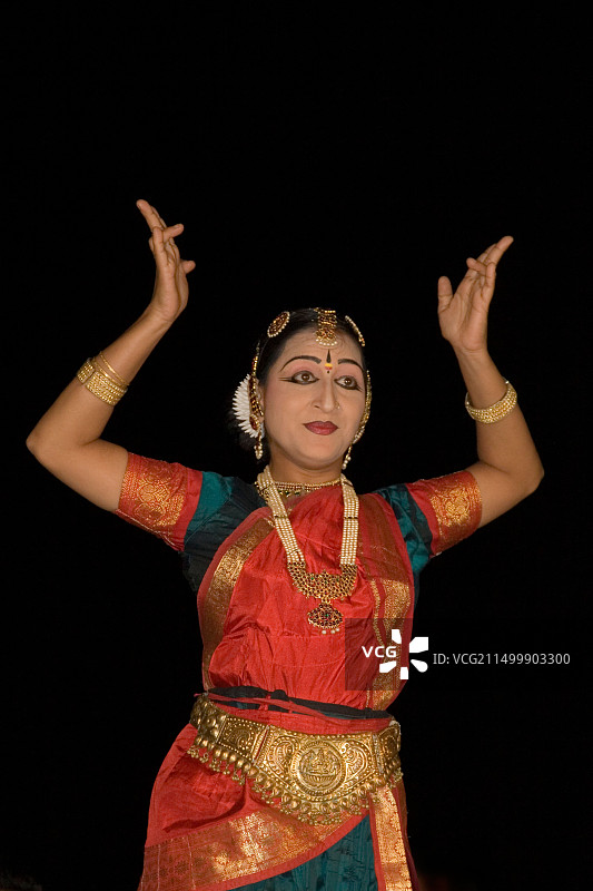 印度喀拉拉邦库马拉孔泰姬花园度假酒店舞蹈表演图片素材