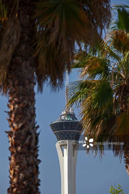 内华达州拉斯维加斯 Stratosphere酒店及娱乐场塔楼图片素材